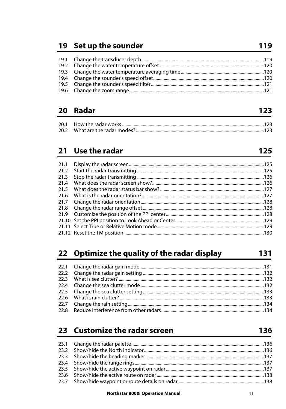 NorthStar Navigation NorthStar 8000i User Manual | Page 11 / 220