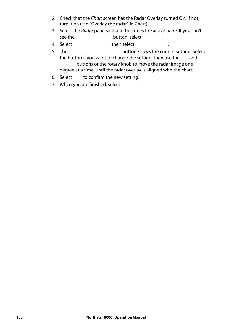 NorthStar Navigation NorthStar 8000i User Manual | Page 150 / 220