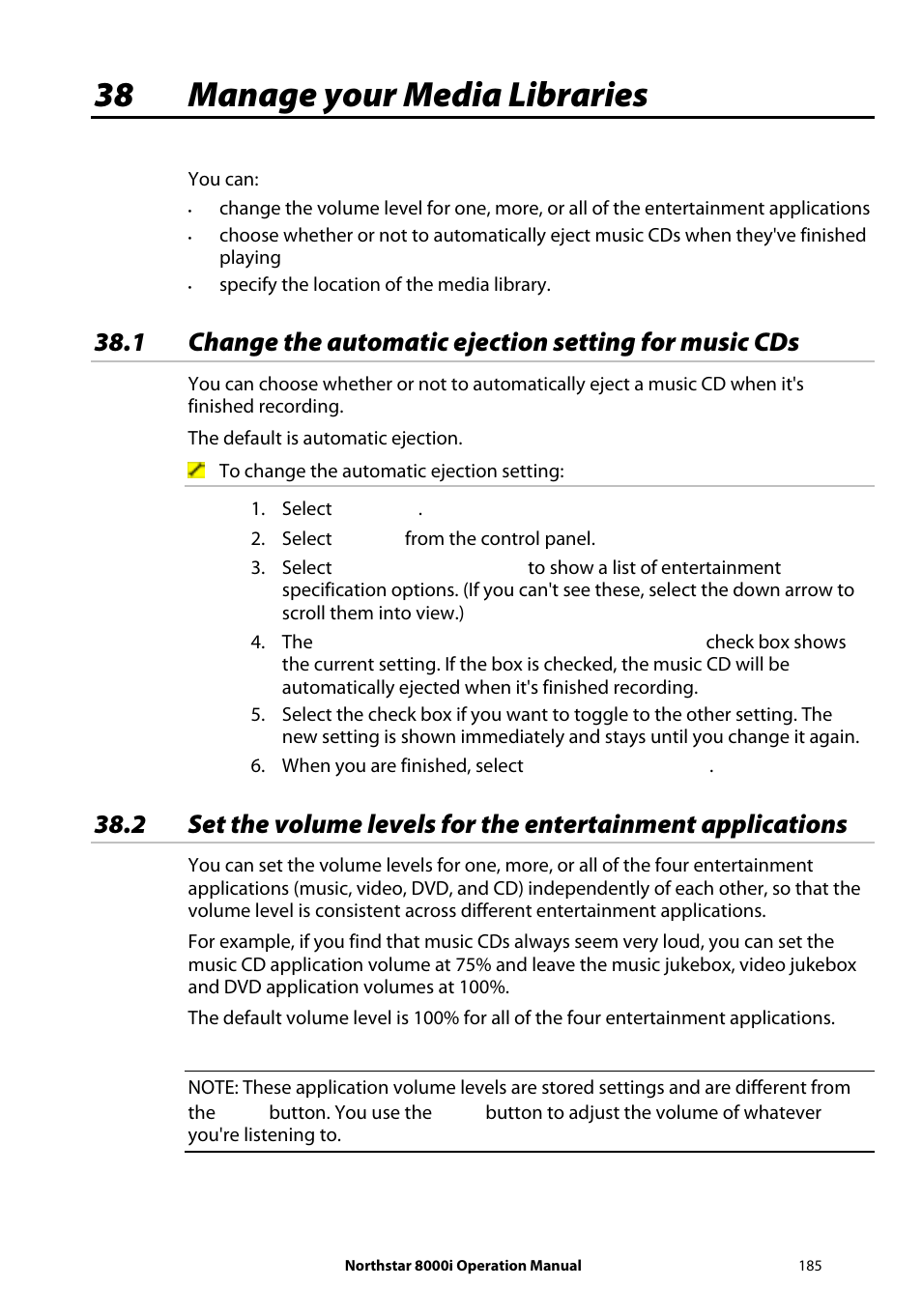 38 manage your media libraries | NorthStar Navigation NorthStar 8000i User Manual | Page 185 / 220