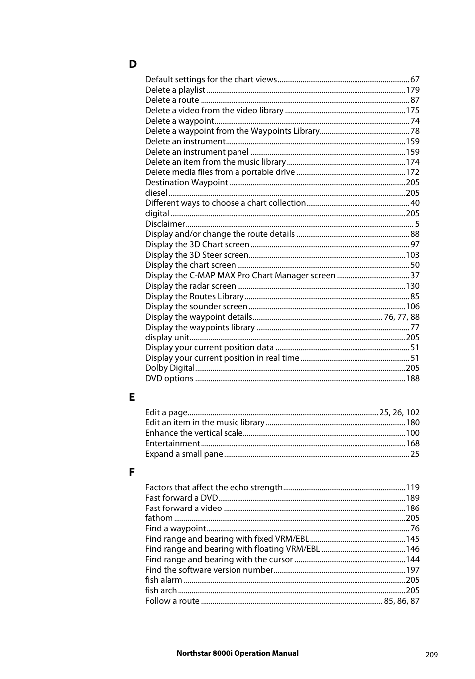 NorthStar Navigation NorthStar 8000i User Manual | Page 209 / 220