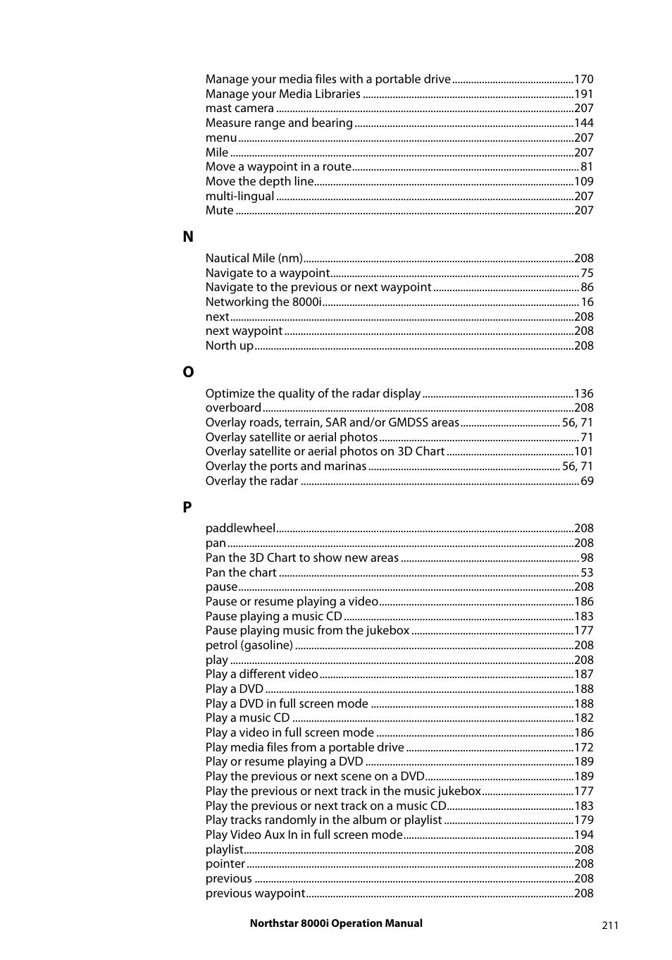 NorthStar Navigation NorthStar 8000i User Manual | Page 211 / 220