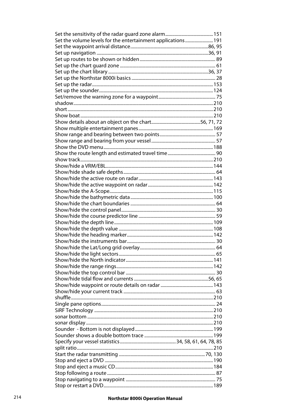 NorthStar Navigation NorthStar 8000i User Manual | Page 214 / 220