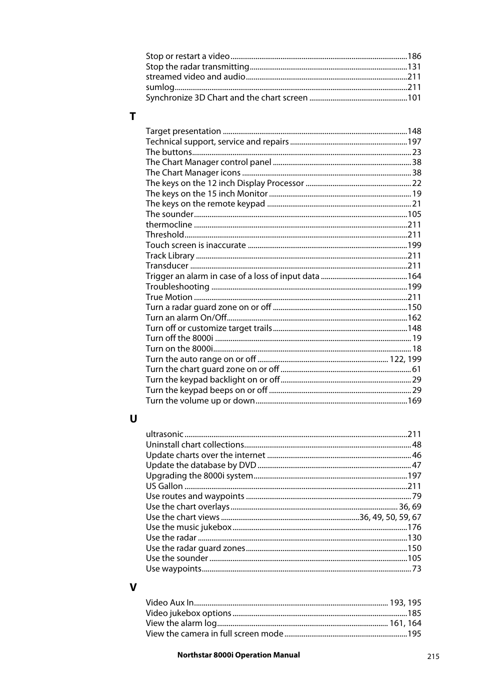 NorthStar Navigation NorthStar 8000i User Manual | Page 215 / 220