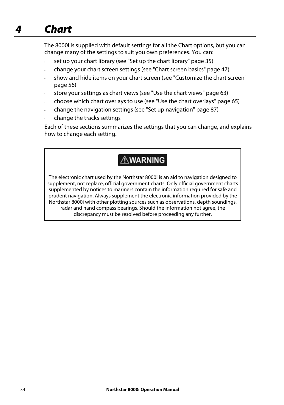 4 chart, 4chart | NorthStar Navigation NorthStar 8000i User Manual | Page 34 / 220