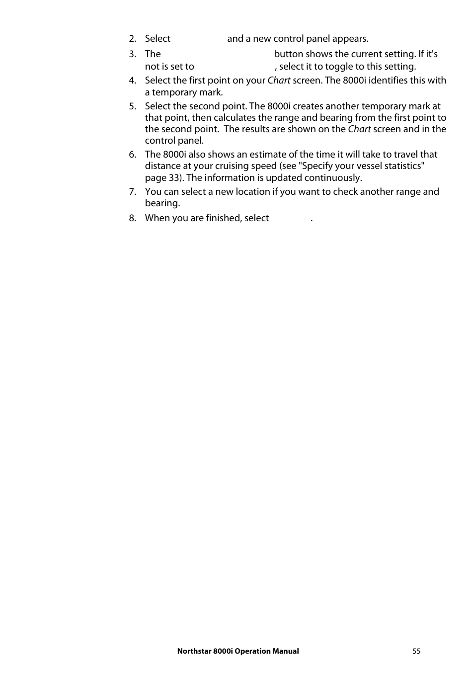 NorthStar Navigation NorthStar 8000i User Manual | Page 55 / 220
