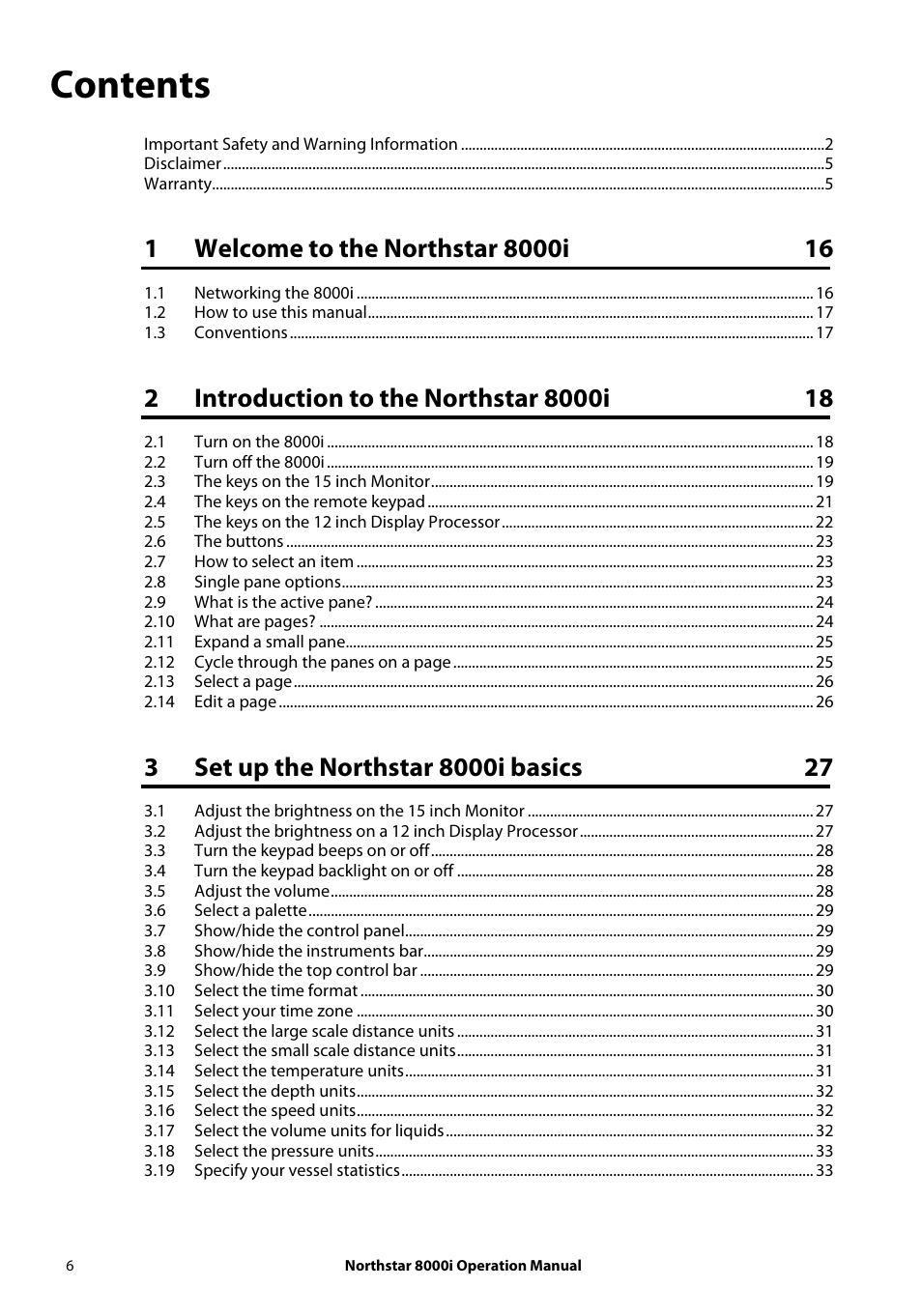 NorthStar Navigation NorthStar 8000i User Manual | Page 6 / 220