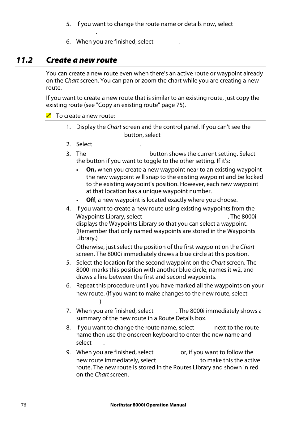 2 create a new route | NorthStar Navigation NorthStar 8000i User Manual | Page 76 / 220