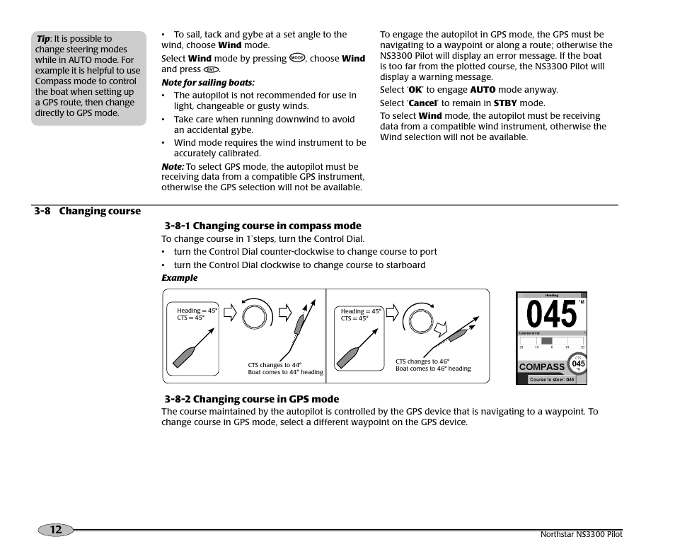 NorthStar Navigation Pilot System NS3300 User Manual | Page 12 / 45