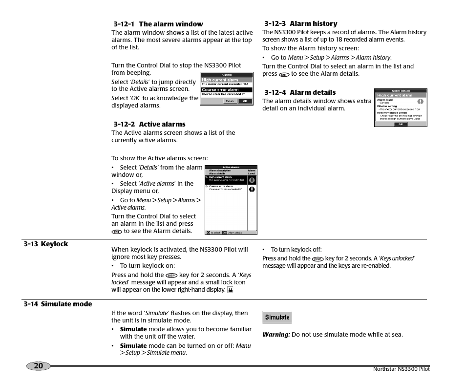 NorthStar Navigation Pilot System NS3300 User Manual | Page 20 / 45
