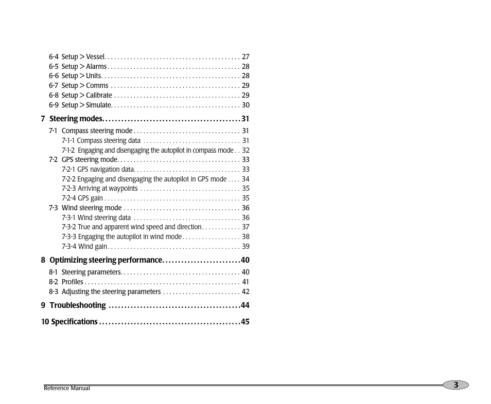 NorthStar Navigation Pilot System NS3300 User Manual | Page 3 / 45