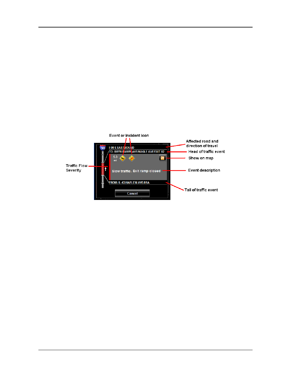 Displaying traffic messages | Navigon 2000S User Manual | Page 105 / 124