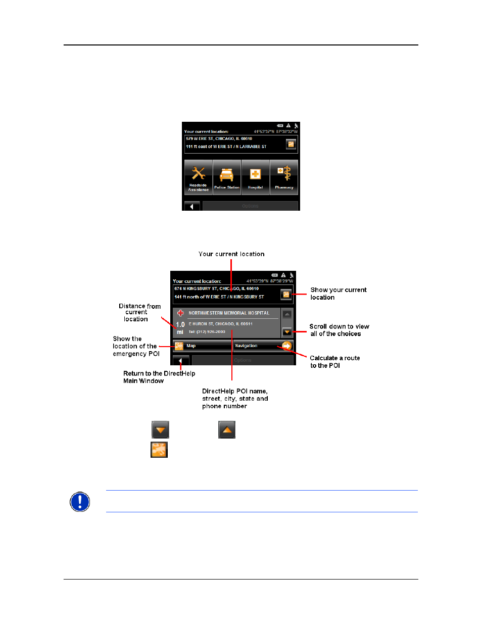 Using directhelp | Navigon 2000S User Manual | Page 50 / 124