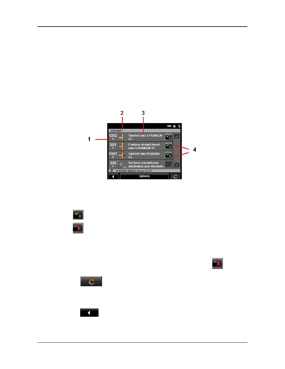 Viewing a turn-by-turn list, Blocking route sections | Navigon 2000S User Manual | Page 89 / 124