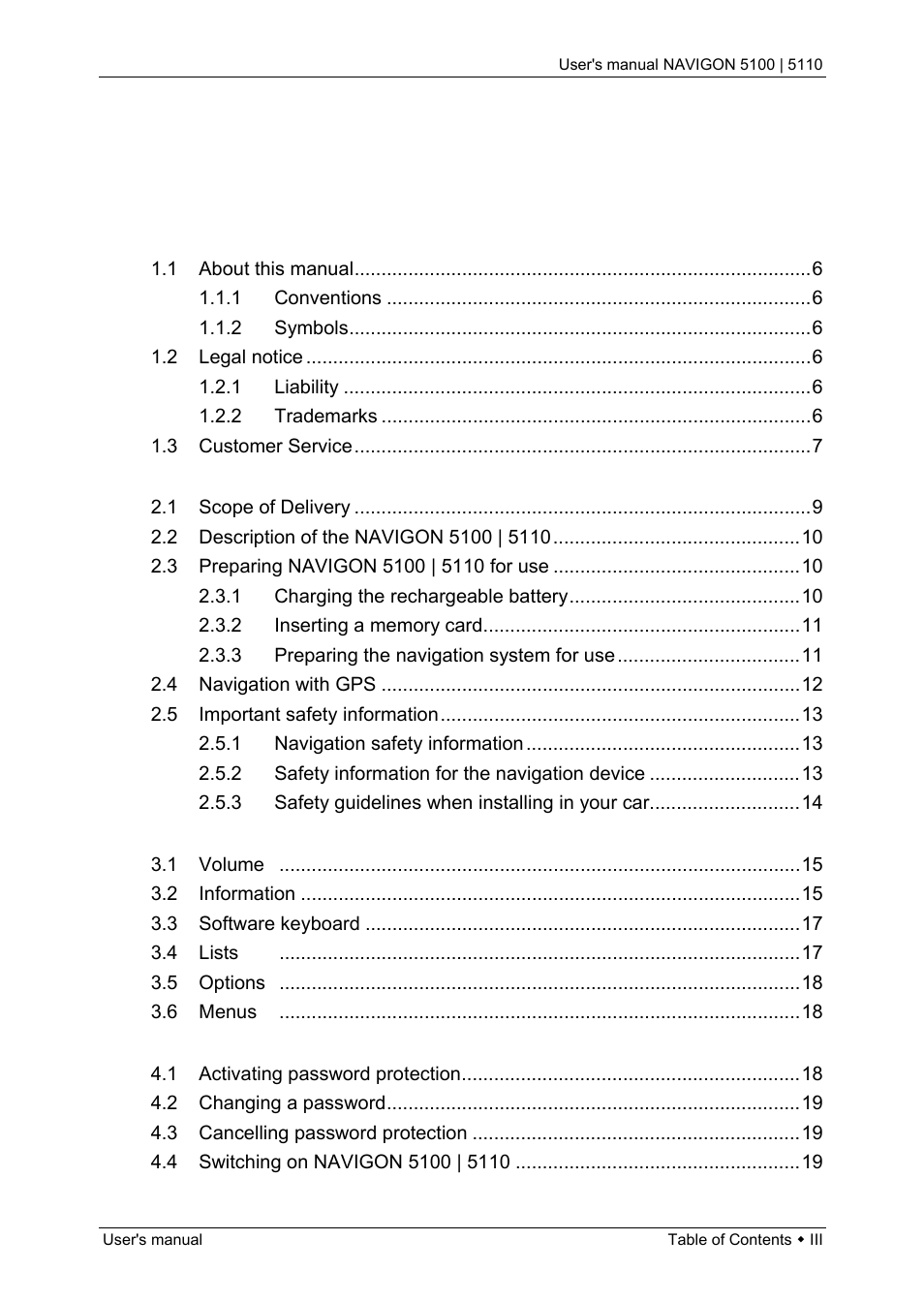 Navigon PNA 5100 User Manual | Page 3 / 53