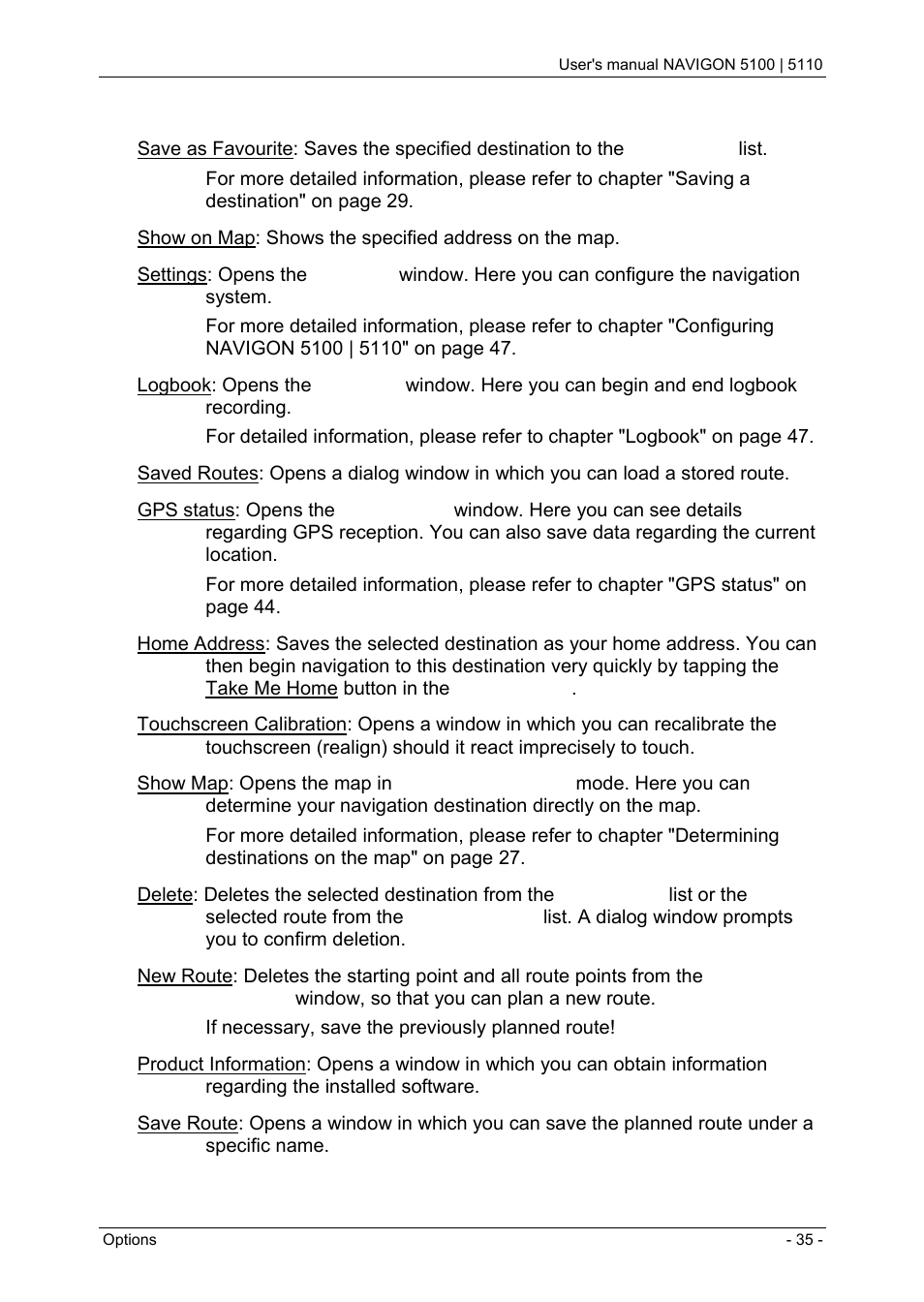 Navigon PNA 5100 User Manual | Page 35 / 53