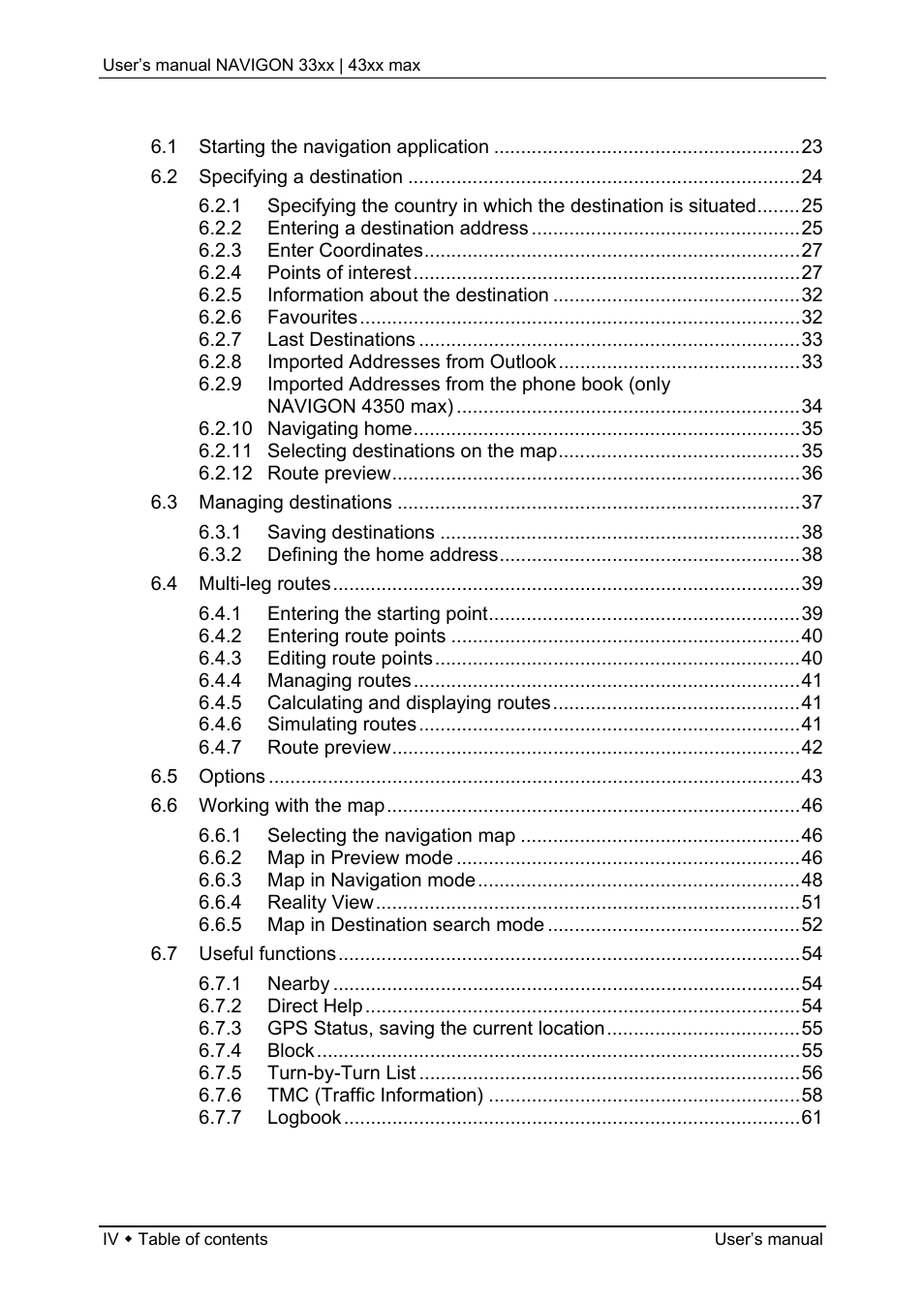 Navigon 33xx User Manual | Page 4 / 80