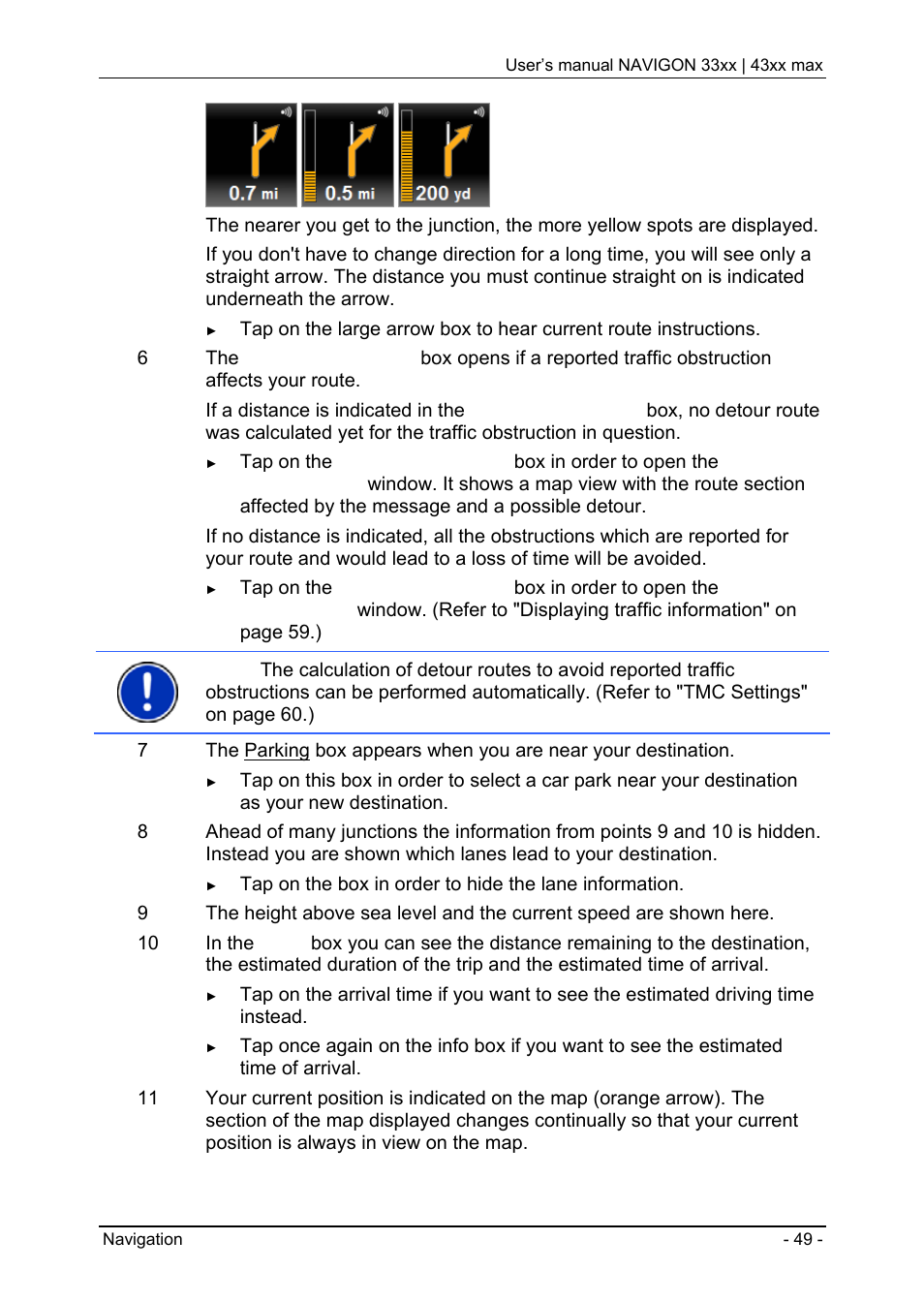 Working with the map, Selecting the navigation map, Map in preview mode | Navigon 33xx User Manual | Page 49 / 80