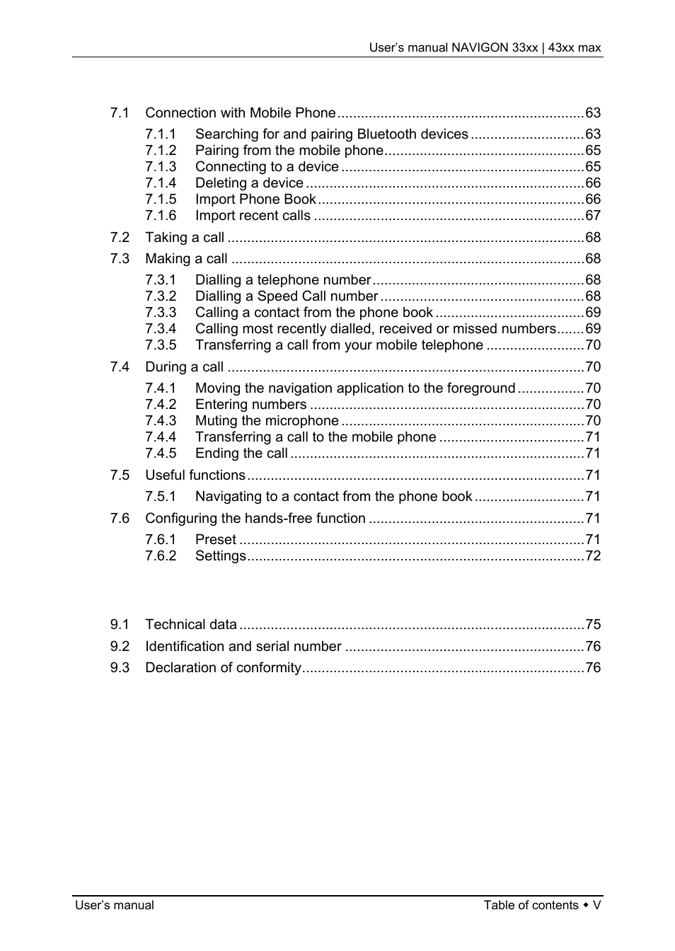 Navigon 33xx User Manual | Page 5 / 80