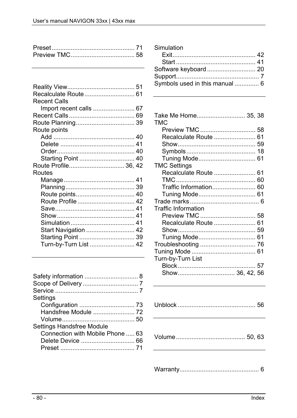 Appendix, Technical data | Navigon 33xx User Manual | Page 80 / 80