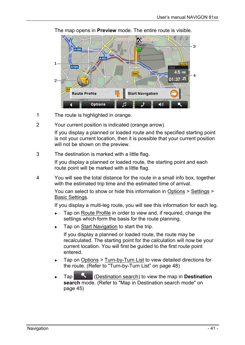 Navigon 81XX User Manual | Page 41 / 72