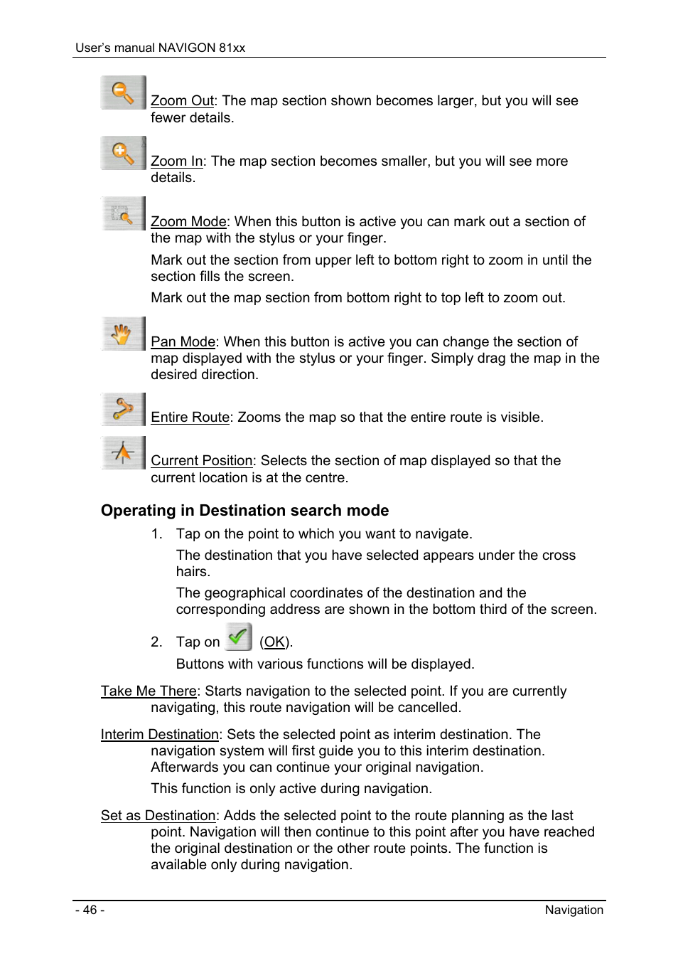 Navigon 81XX User Manual | Page 46 / 72