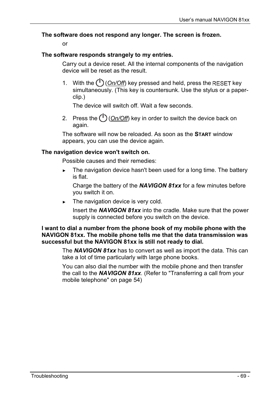 Navigon 81XX User Manual | Page 69 / 72