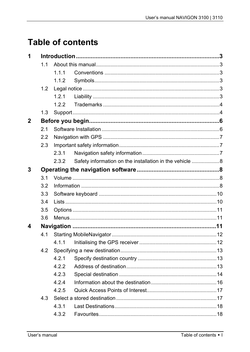 Navigon 3100 User Manual | Page 3 / 41
