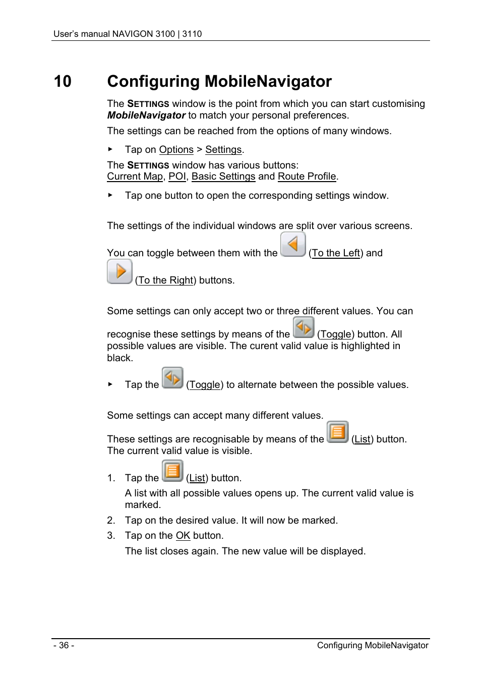 10 configuring mobilenavigator | Navigon 3100 User Manual | Page 38 / 41