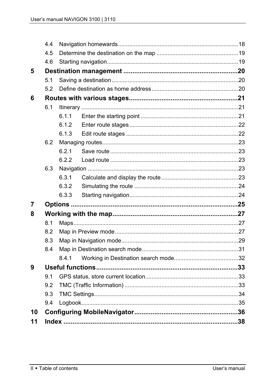 Navigon 3100 User Manual | Page 4 / 41