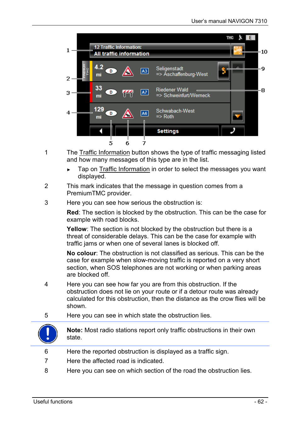 Navigon 7310 User Manual | Page 62 / 79