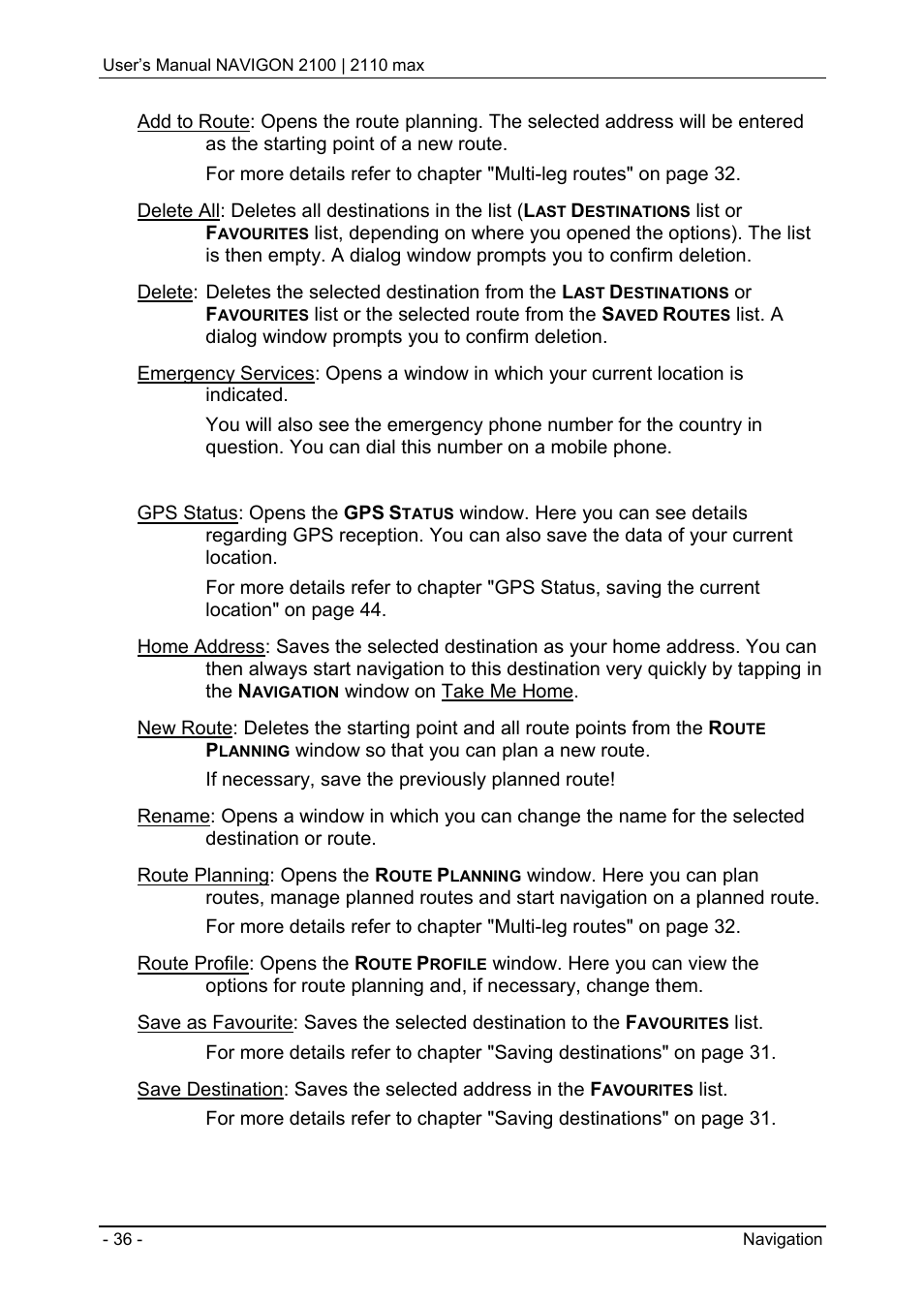 Navigon 2100 User Manual | Page 36 / 57