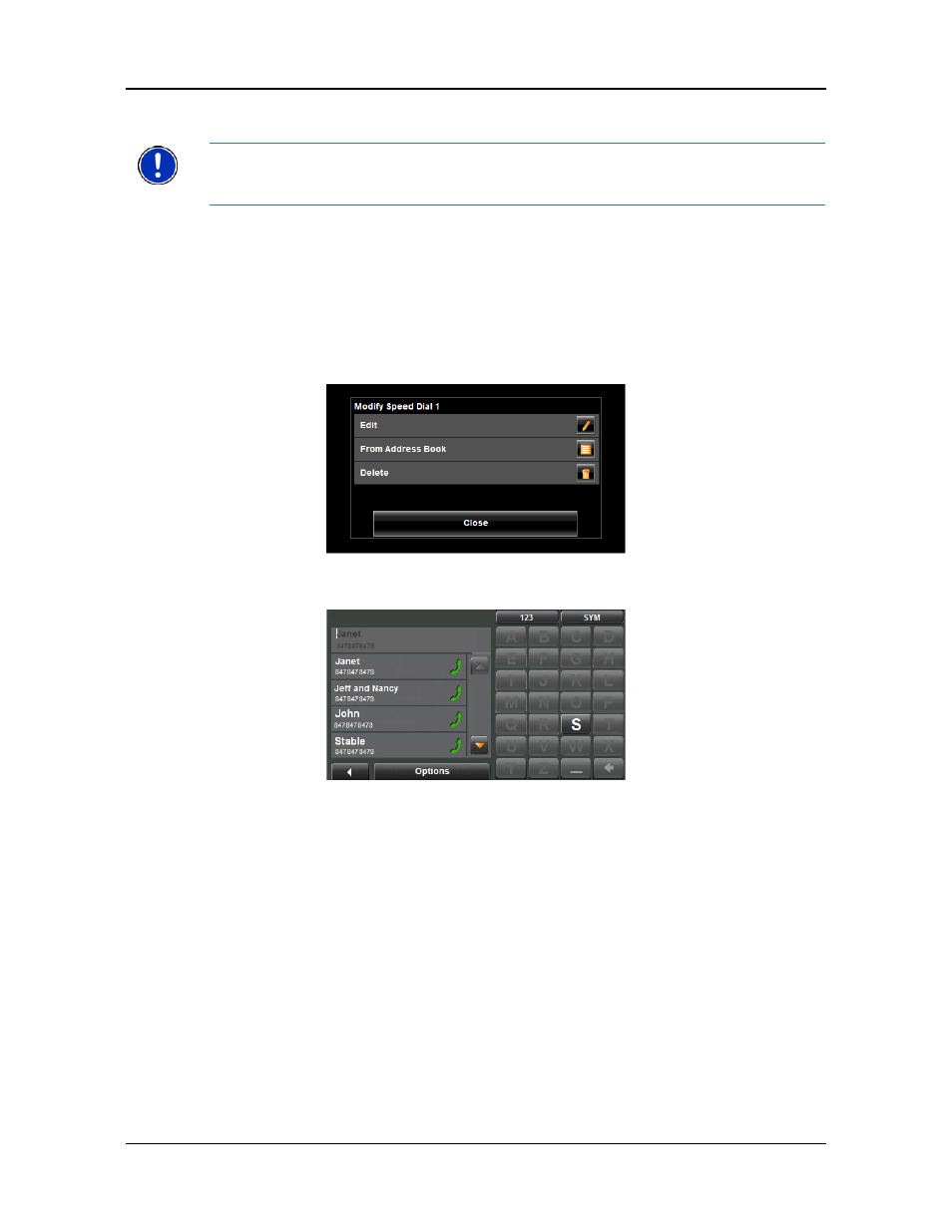 Adding an address book number to speed dial, Changing a speed dial number | Navigon 7200T User Manual | Page 155 / 176
