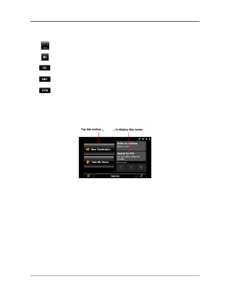 Special keys, Using menus | Navigon 7200T User Manual | Page 47 / 176