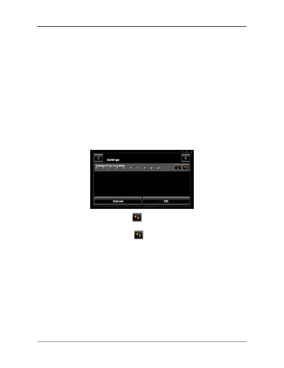 Restarting audio assistant, Select audio assistant volume | Navigon 7200T User Manual | Page 63 / 176