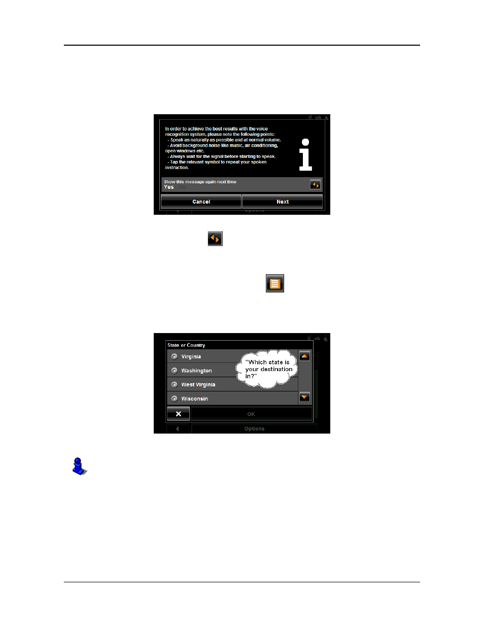 Selecting a destination using voice entry | Navigon 7200T User Manual | Page 65 / 176