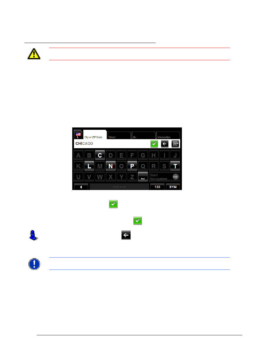 Destination selection, Using auto-complete to select a destination | Navigon 7200T User Manual | Page 69 / 176