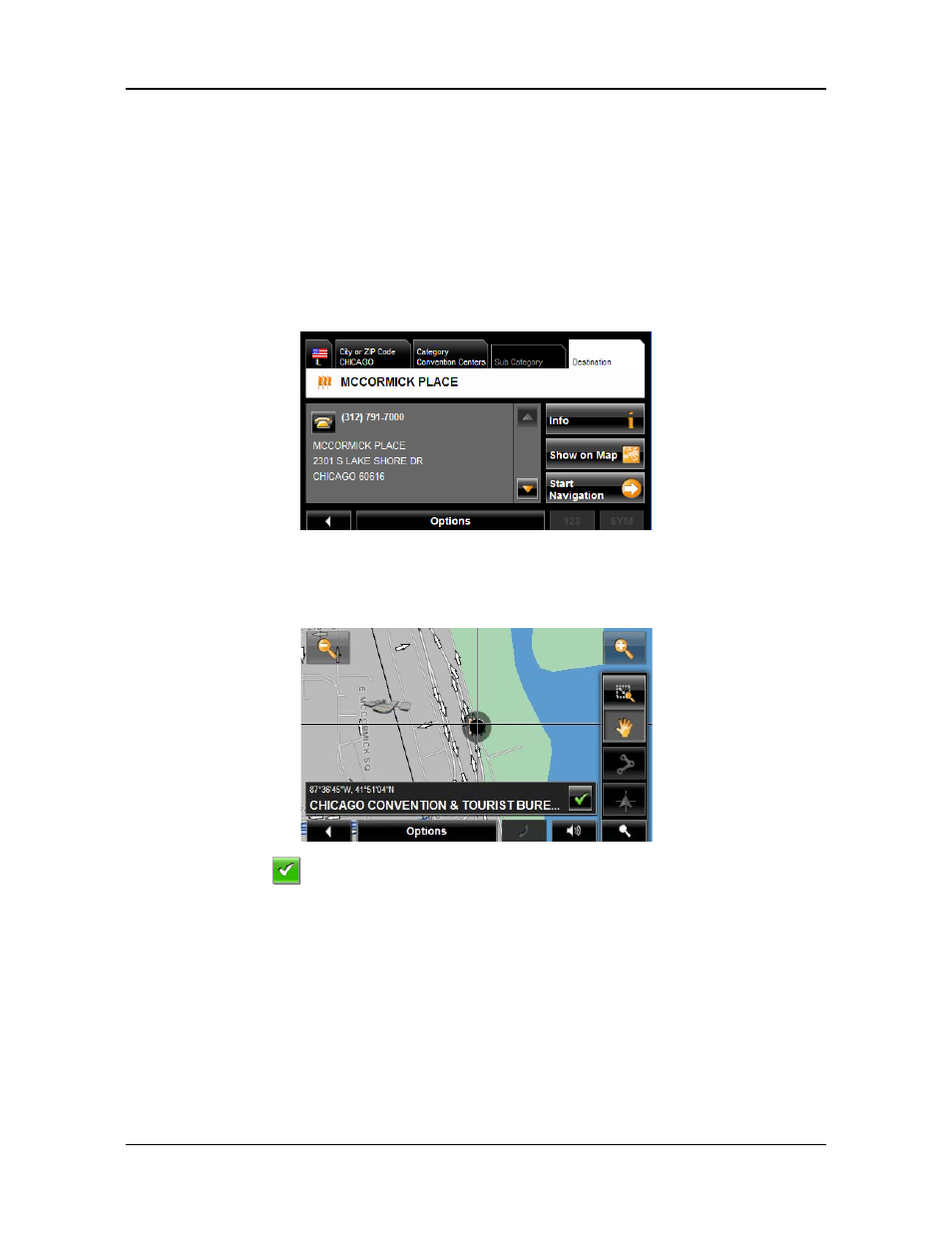 Searching for pois near a selected location | Navigon 7200T User Manual | Page 86 / 176
