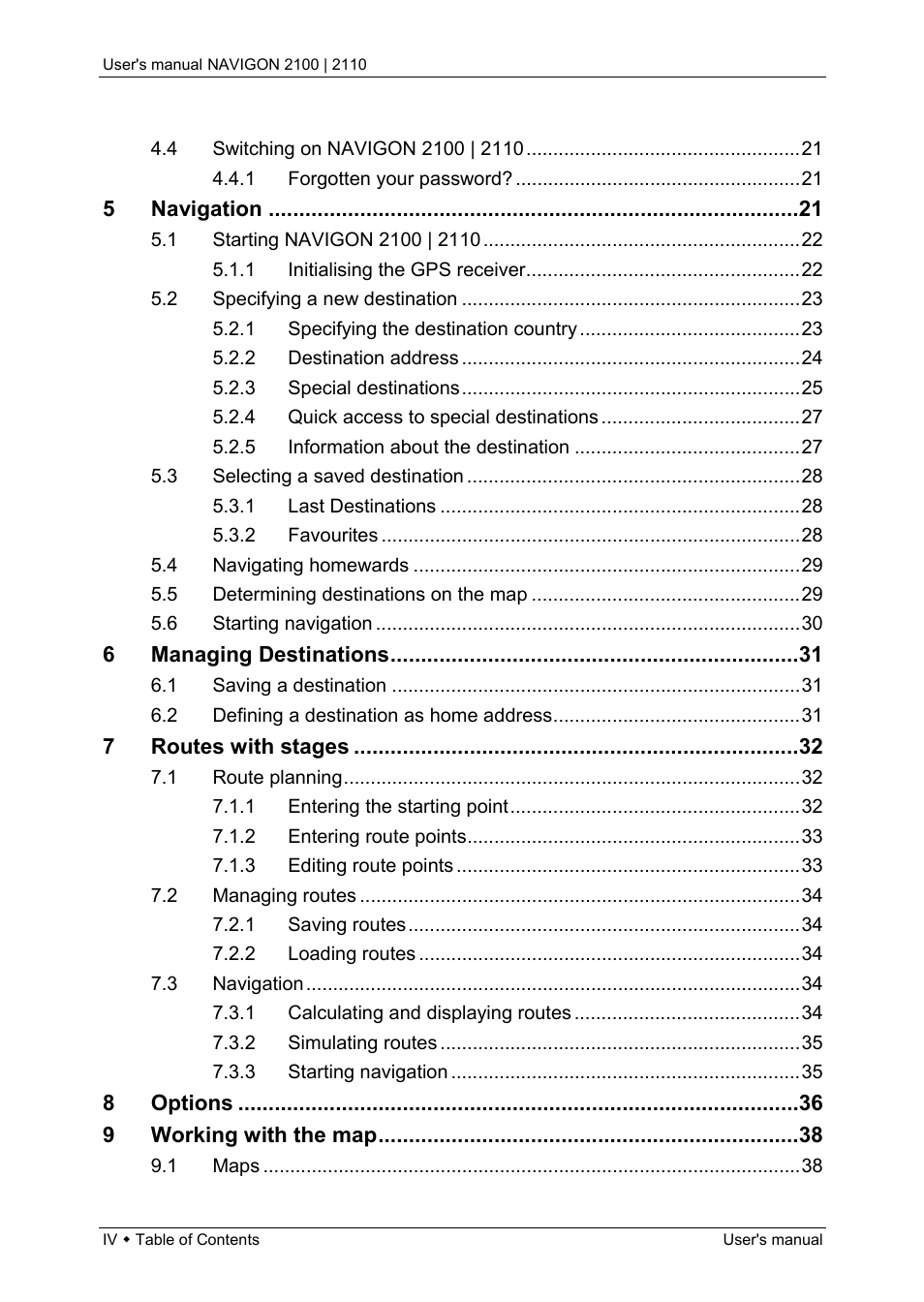 Navigon PNA 2110 User Manual | Page 4 / 54