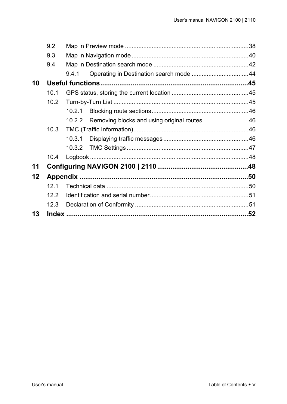 Navigon PNA 2110 User Manual | Page 5 / 54