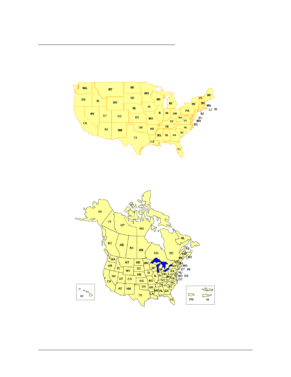 Maps, Forty-eight contiguous united states map, North america map | View information on the current map | Navigon PNA 2100 max User Manual | Page 107 / 144