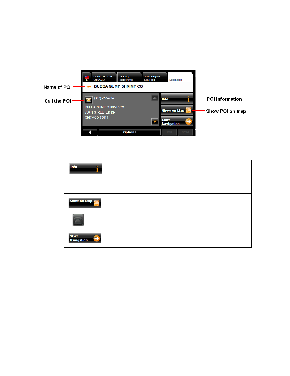 Information about a poi | Navigon PNA 2100 max User Manual | Page 71 / 144