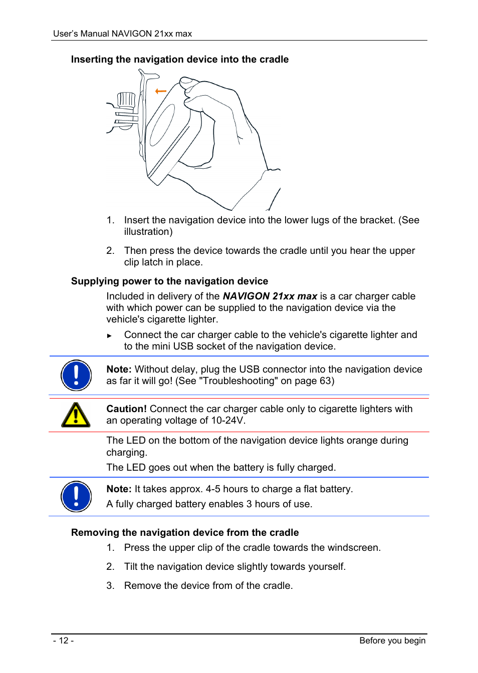 Navigon 21xx max User Manual | Page 12 / 66