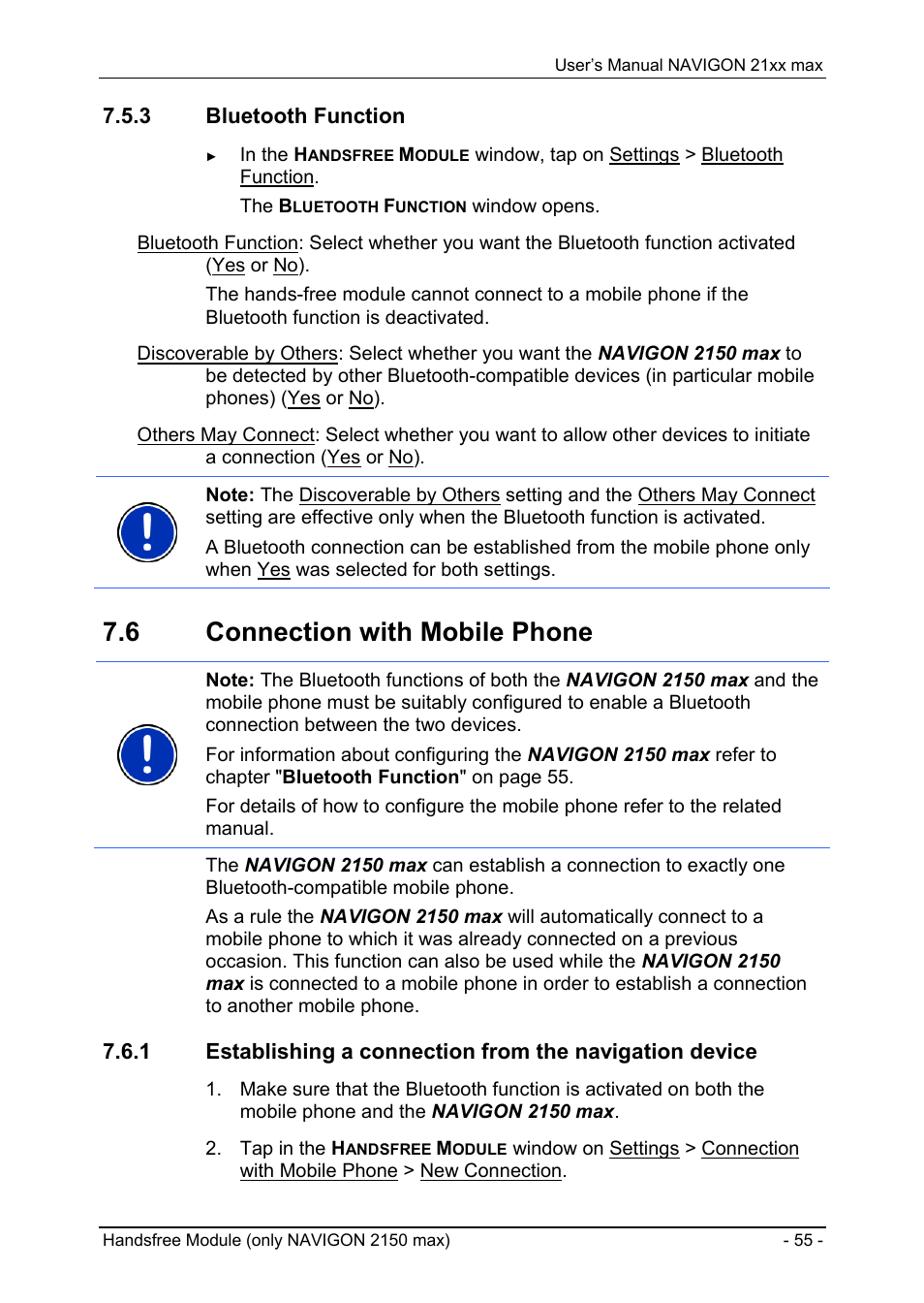 3 bluetooth function, 6 connection with mobile phone, Calling a contact from the phone book | Navigon 21xx max User Manual | Page 55 / 66