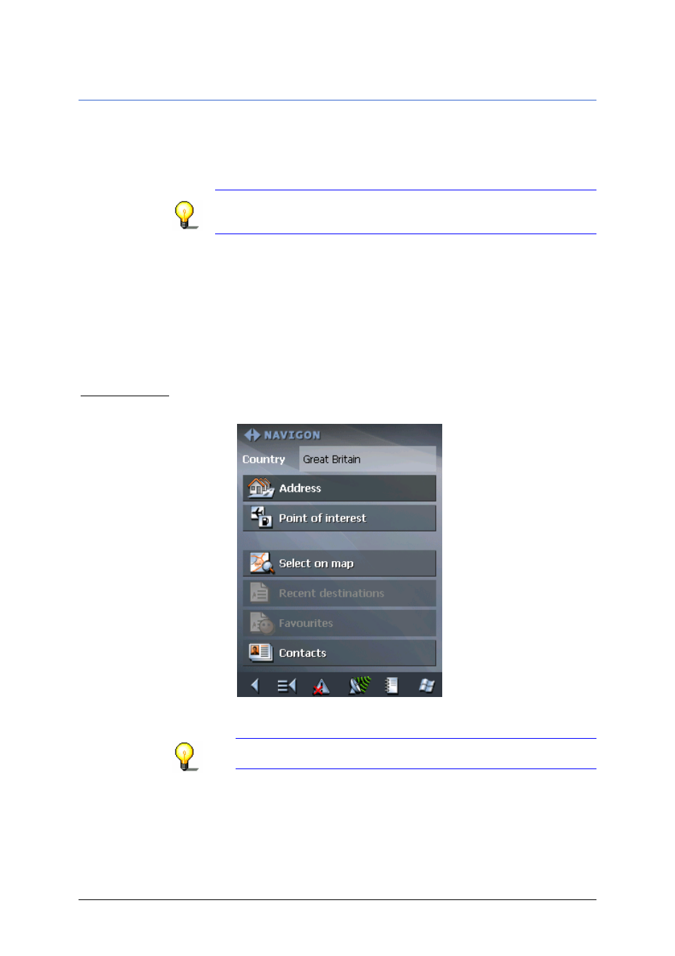 Selecting destinations from the contacts list, 3 selecting destinations from the contacts list | Navigon MobileNavigator 5 User Manual | Page 53 / 131