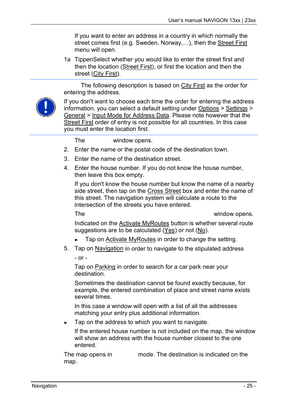 Navigon 13xx User Manual | Page 25 / 67