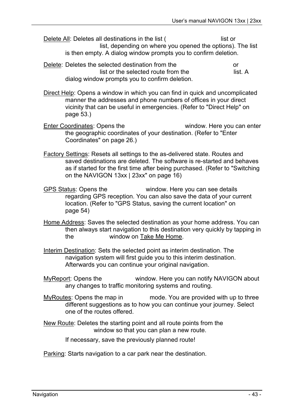 Navigon 13xx User Manual | Page 43 / 67