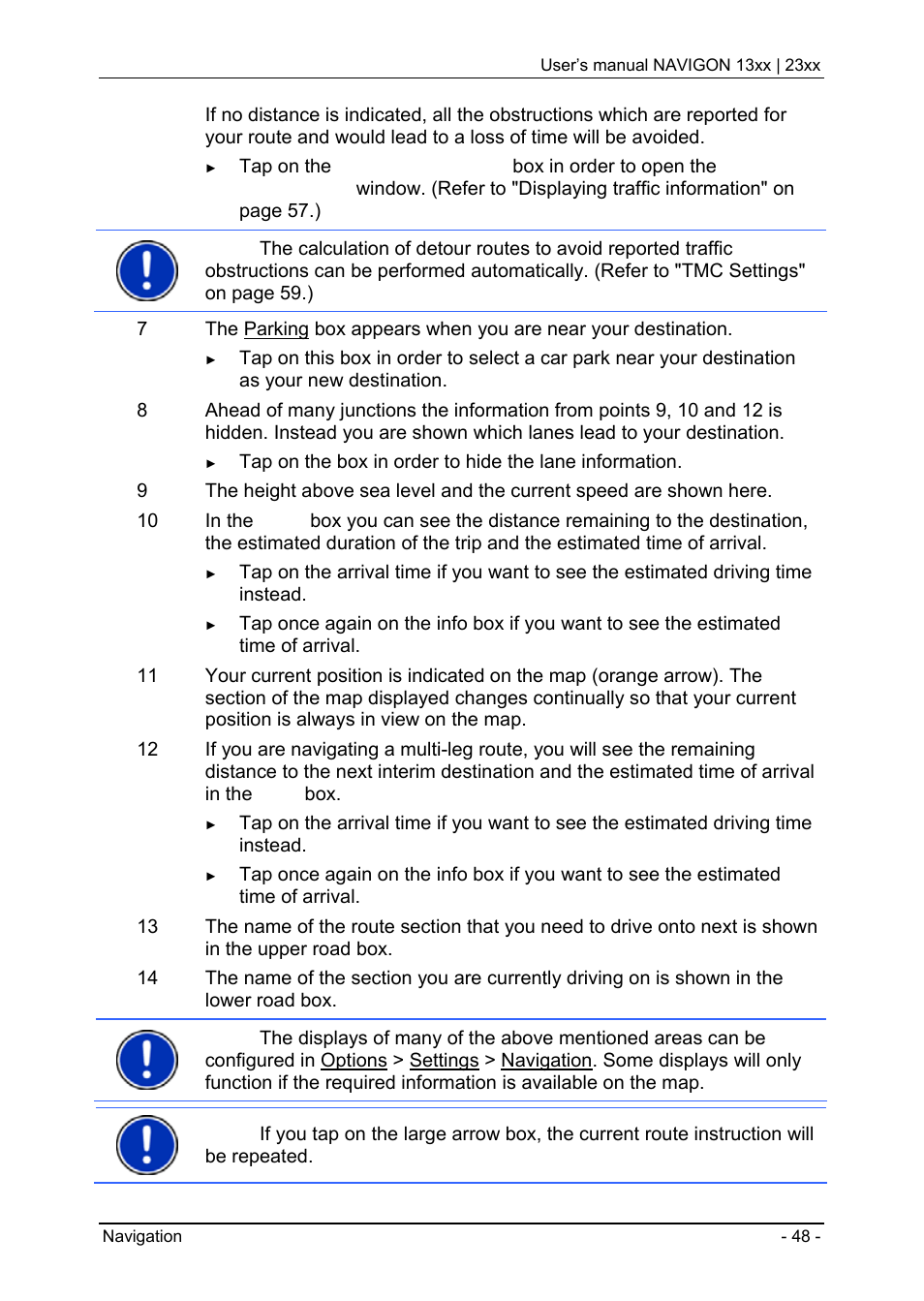 Navigon 13xx User Manual | Page 48 / 67