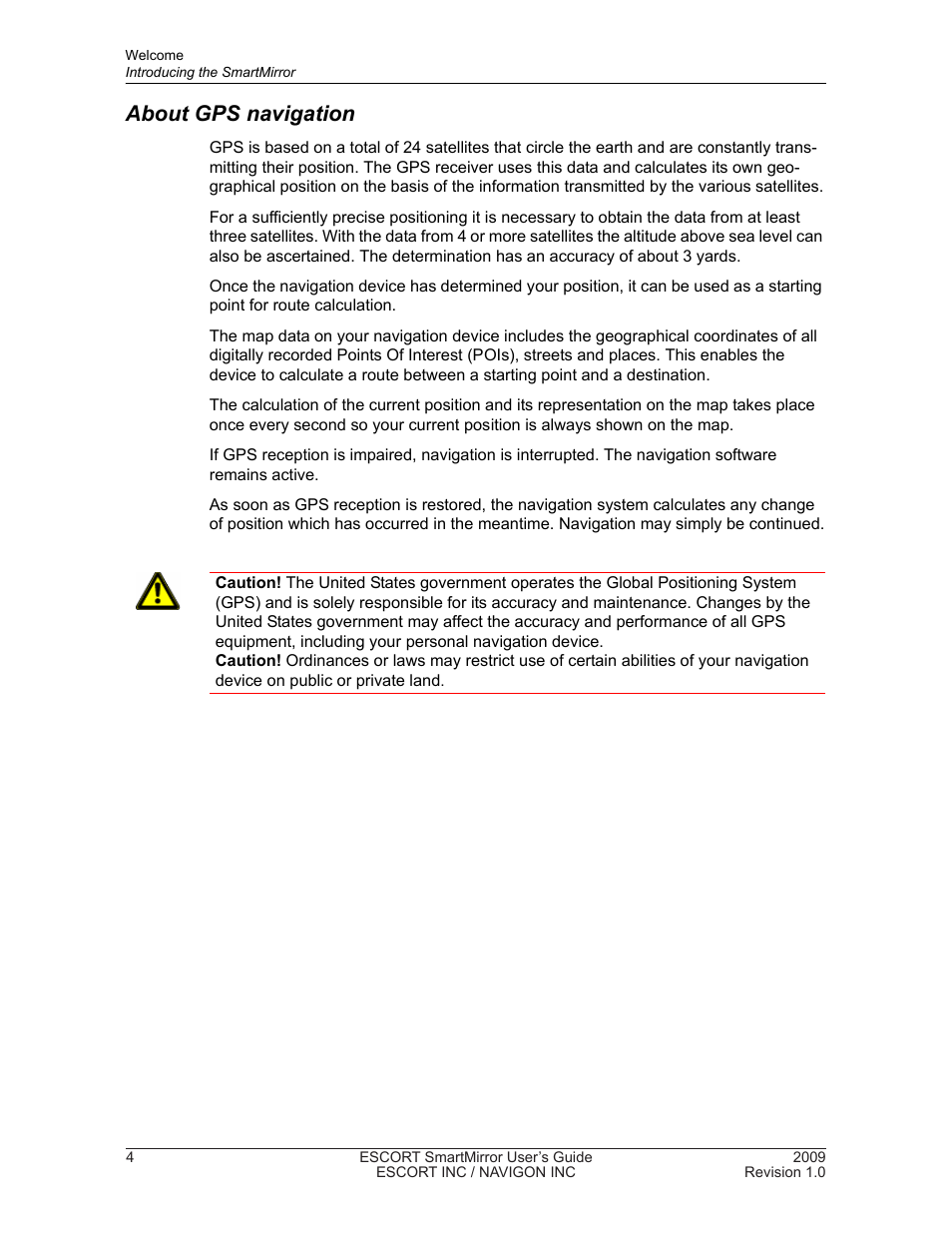 About gps navigation | Navigon SmartMirror User Manual | Page 10 / 68
