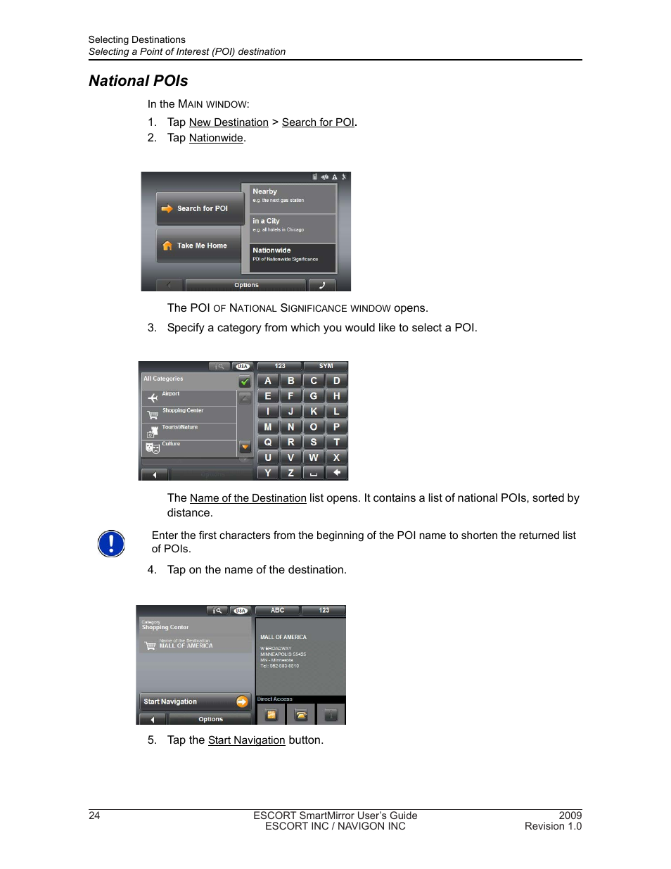 National pois | Navigon SmartMirror User Manual | Page 30 / 68