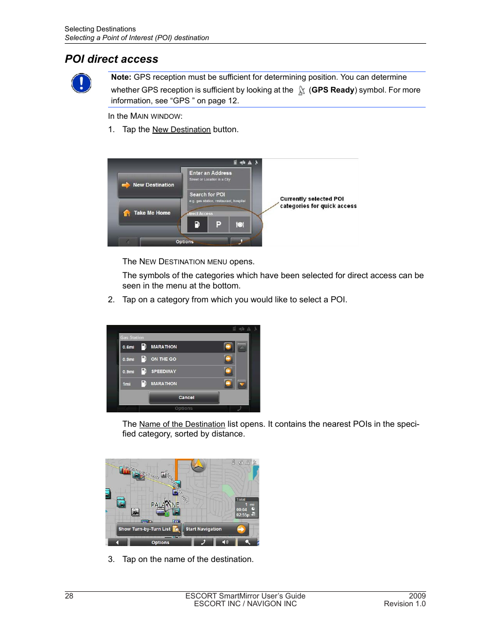 Poi direct access | Navigon SmartMirror User Manual | Page 34 / 68